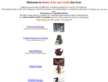 Tablet Screenshot of nativeartsandcrafts.com